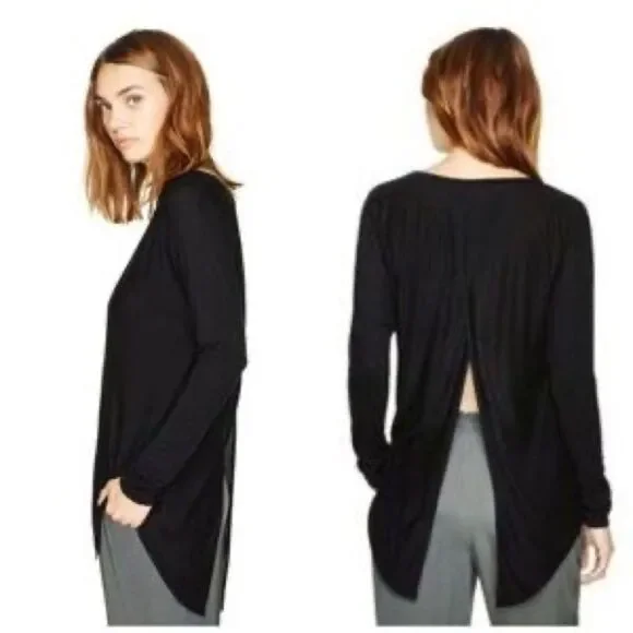 Wilfred Rayon Lace Print La Rivière Long Sleeve w/Open Back Size S - Picture 7 of 7